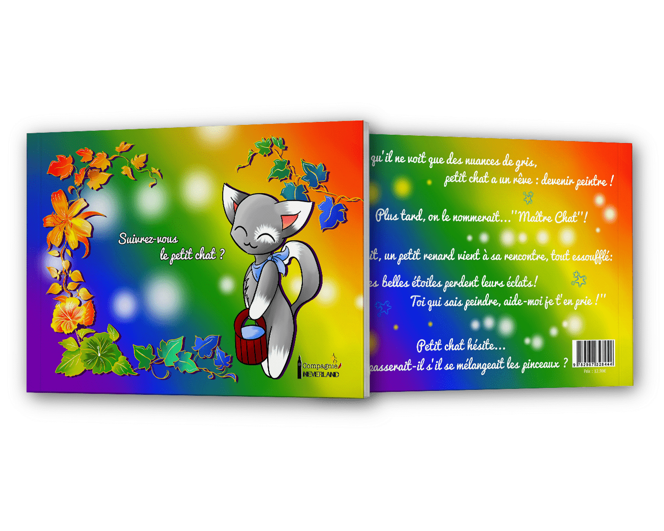 Mock Up du livre pour enfants et adulte Suivrez-vous le petit chat ? de Selya