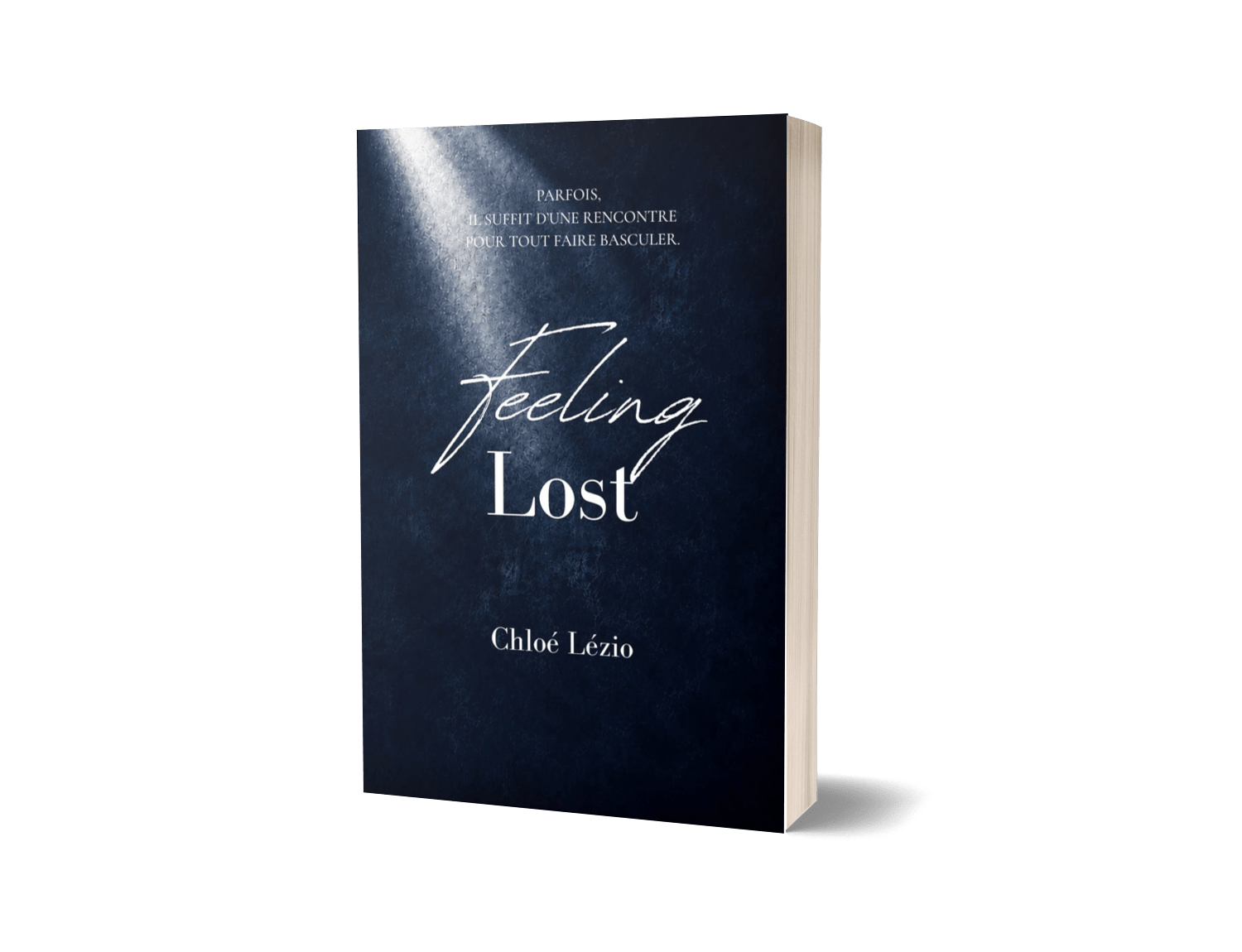 Mock Up du livre autoédité Feeling Lost, romance contemporaine de Chloé Lézio