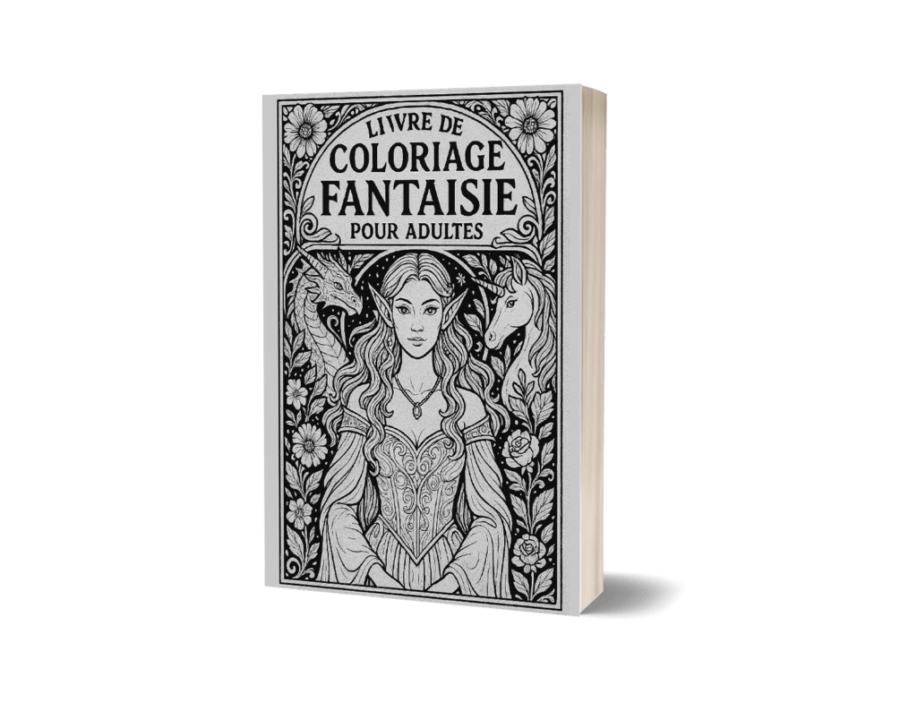 mock up livre de coloriage pour Adulte de l'auteure et artiste Sandra Moliner