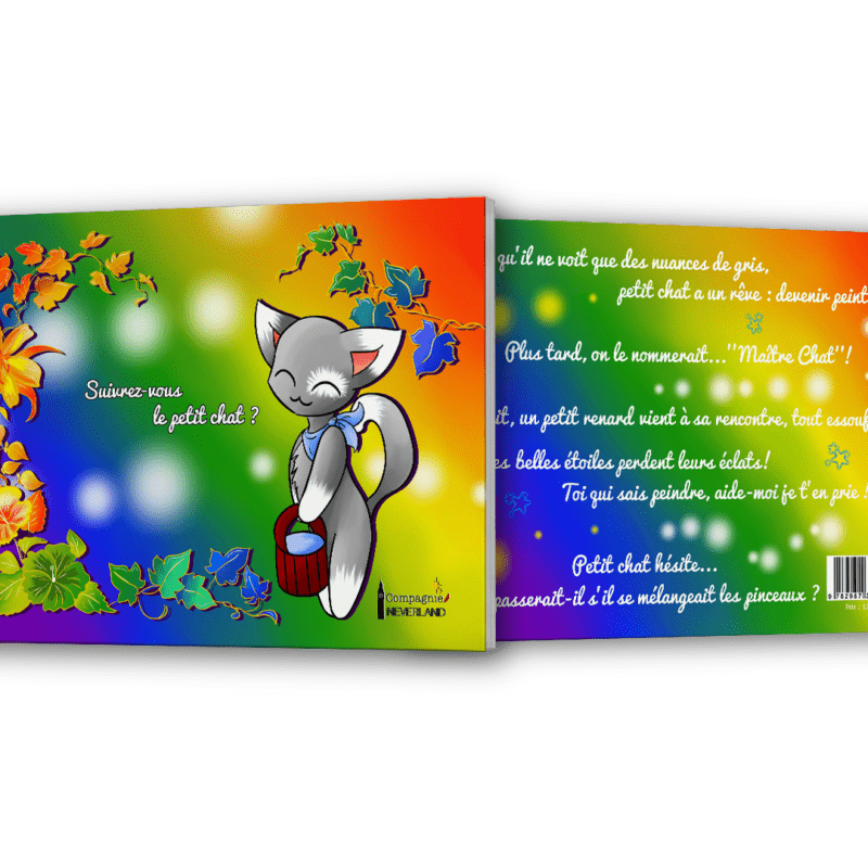 Mock Up du livre pour enfants et adulte Suivrez-vous le petit chat ? de Selya