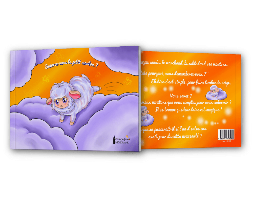 Mock up du livre pour enfant Suivrez-vous le petit mouton ?