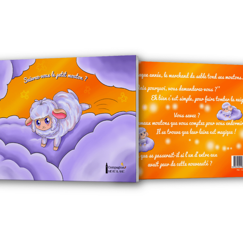 Mock up du livre pour enfant Suivrez-vous le petit mouton ?